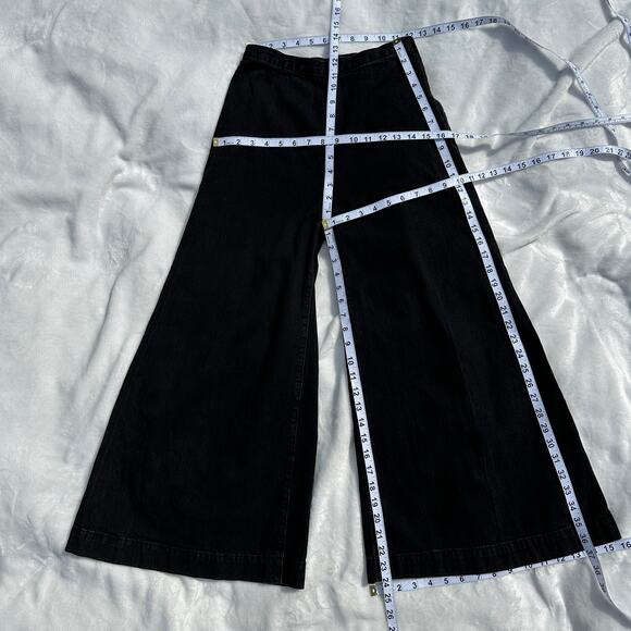 Rachel Comey Absolute Pant Wide Leg Flare Jeans Washed Black Denim Size 2 EUC - Picture 6 of 14